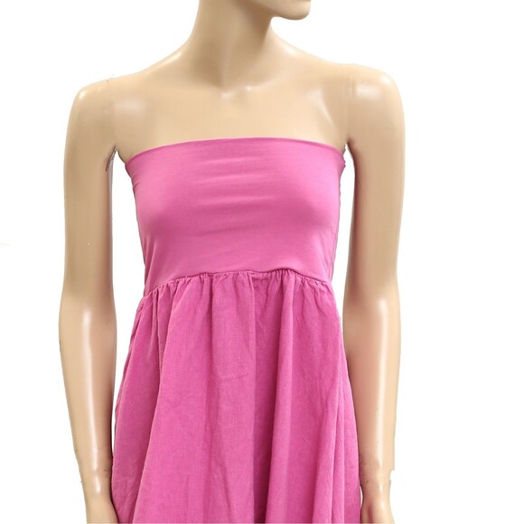 Free People Free-est Nicola Convertible Skirt Tube Dress Pink Beach S New 281304 - Picture 10 of 13